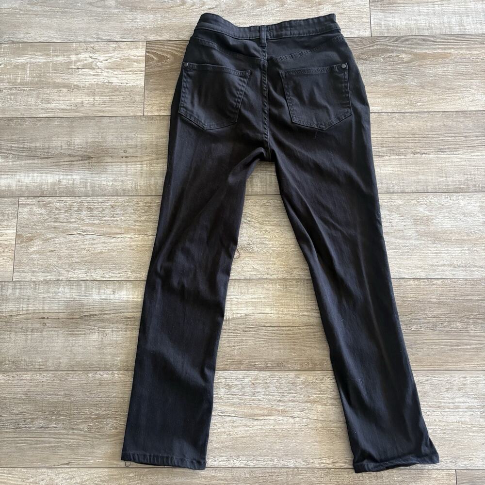 Anthropologie Pilcro Jeans Women 27 Black Crop Knightsbridge Slim Tuck High Rise - Picture 9 of 9